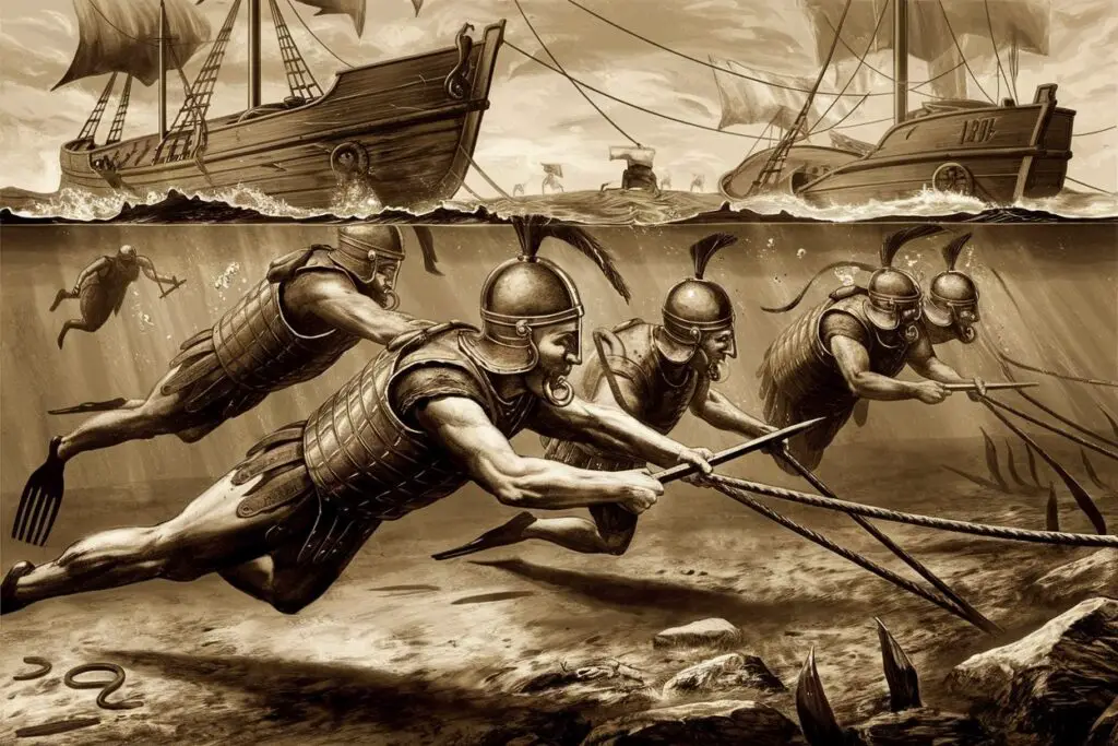 The First Military Use of Underwater Combat by Greek and Roman Divers