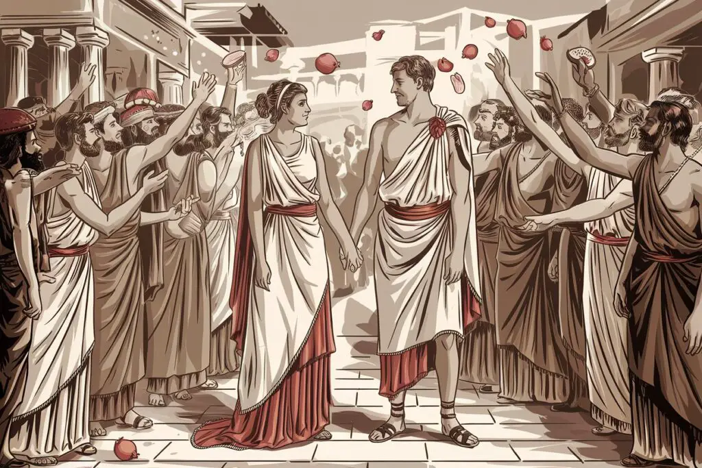 Throwing Fruit at Newlyweds to Ensure Fertility