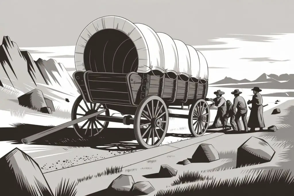 Wagon Malfunctions and Broken Axles in Rough Country