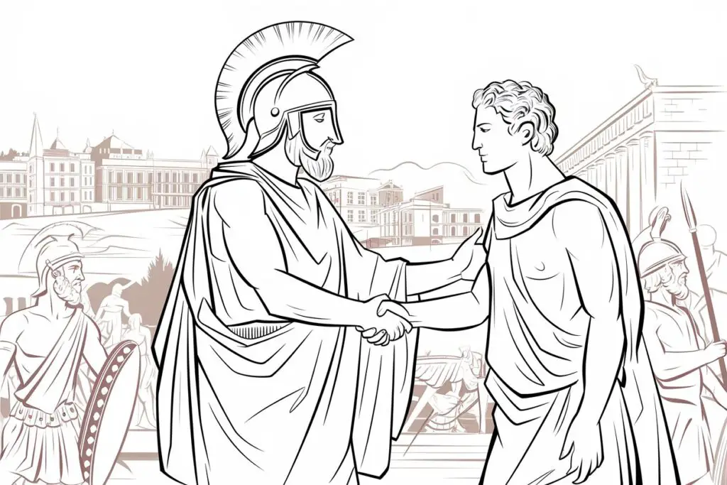 ancient Greece, the handshake