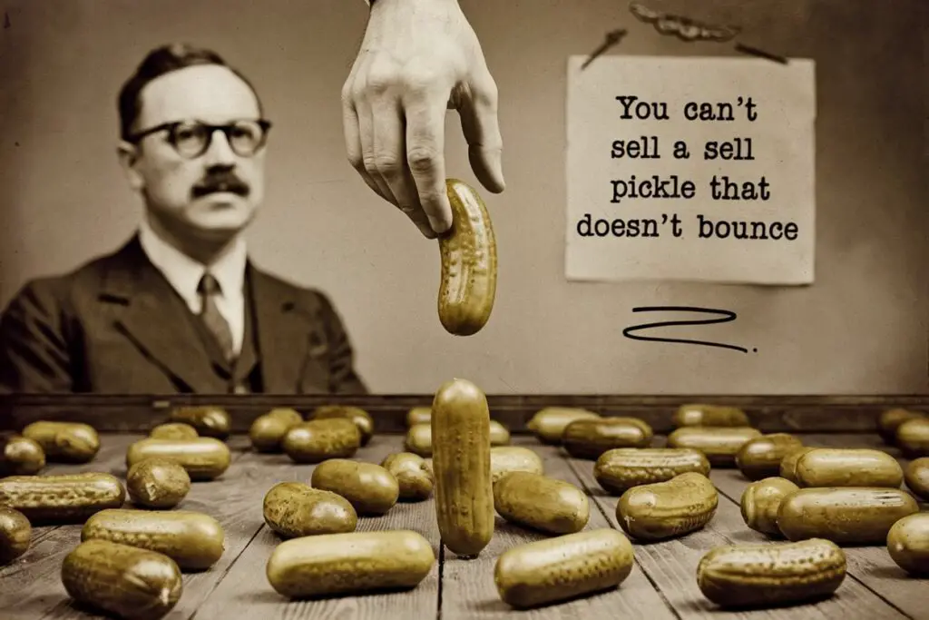 ou Can’t Sell a Pickle That Doesn’t Bounce